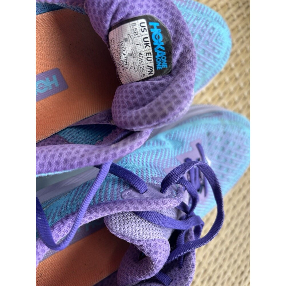 Women’s Hokaone Hoka Clifton 9 Pastel Running Walking Athleisure Sneaker 8.5 - Picture 7 of 7